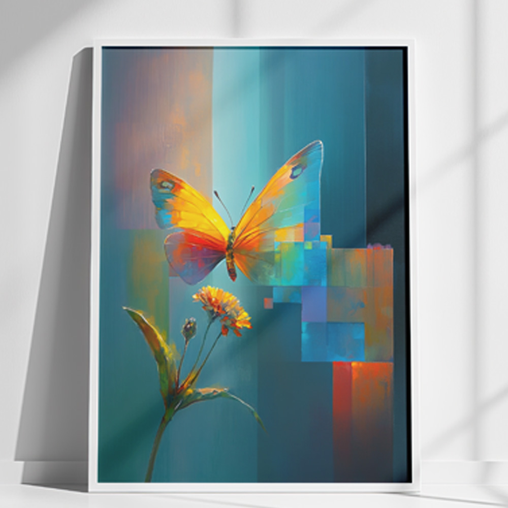 1-13.jpg Авторский постер Бабочка на цветке — изображение 1