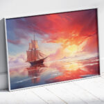 Авторский постер парусник — изображение 5