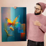 Авторский постер Бабочка на цветке — изображение 5