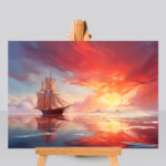 Авторский постер парусник — изображение 2